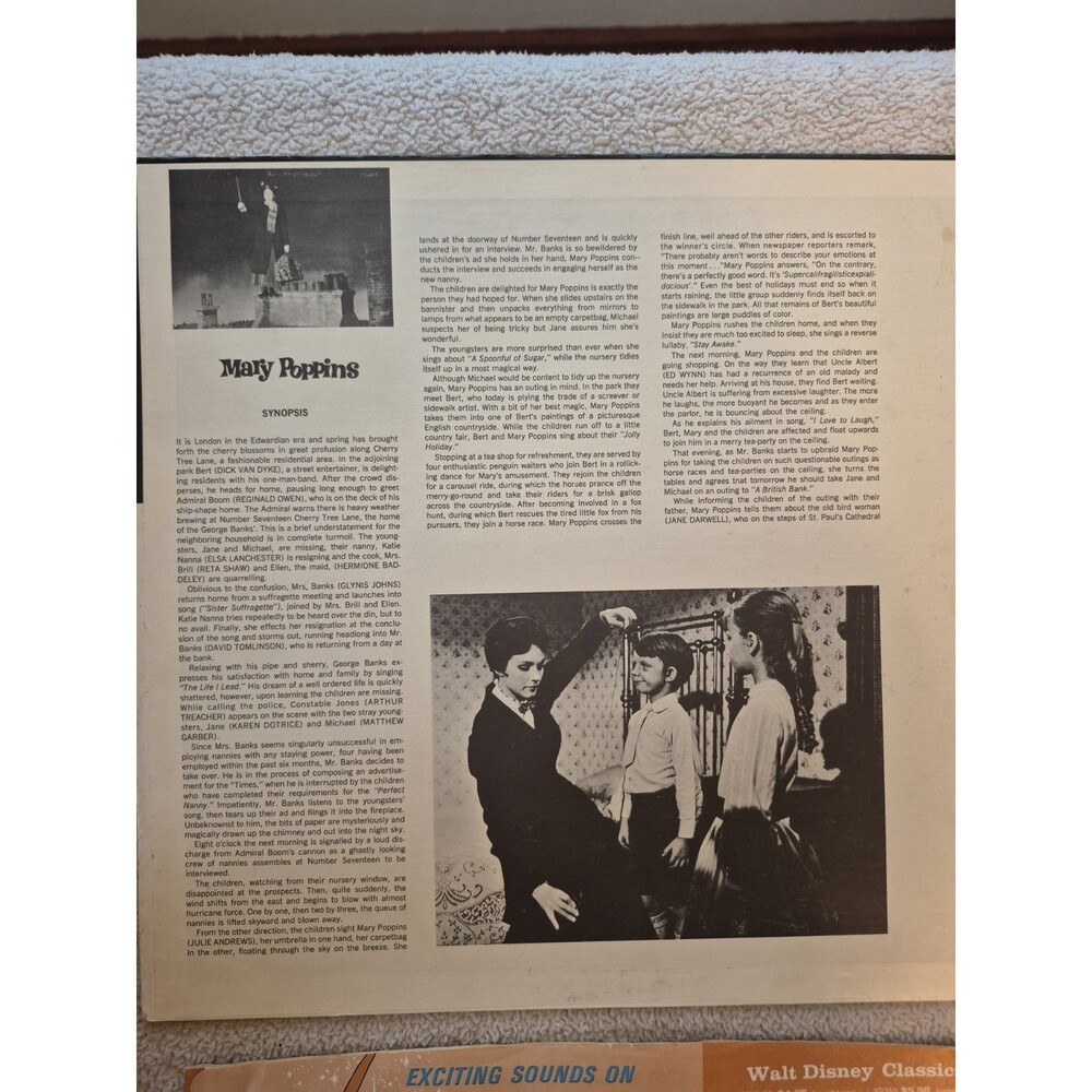 Walt Disney's Mary Poppins Record - Julie Andrews - Dick Van Dyke Vista Records - Picture 3 of 7